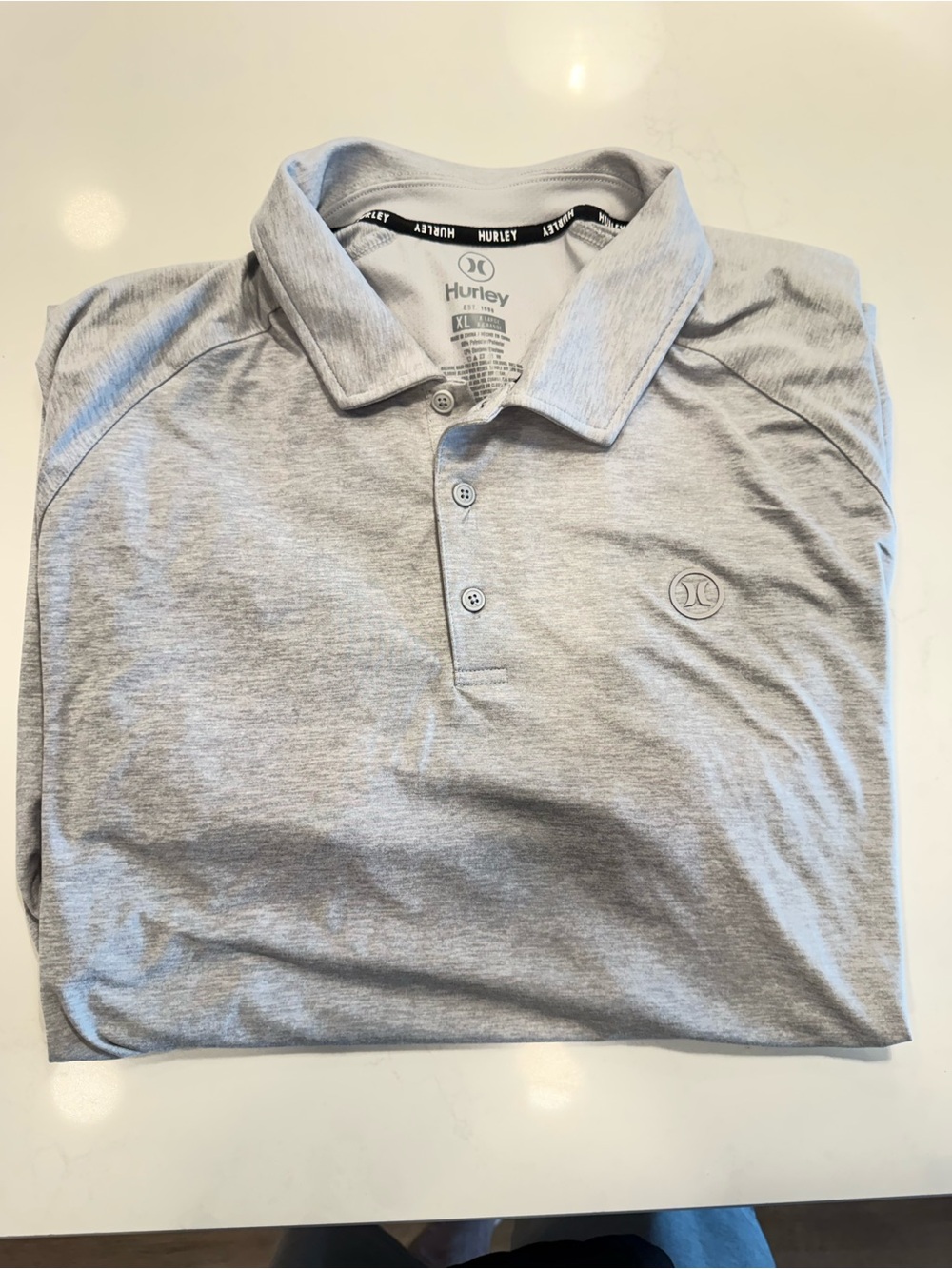 Hurley Men’s Heather Light Gray Polo